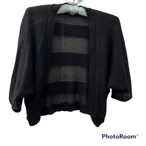 5/$20 Mesh Pattern Acrylic Short Sleeve Shrug Sweater